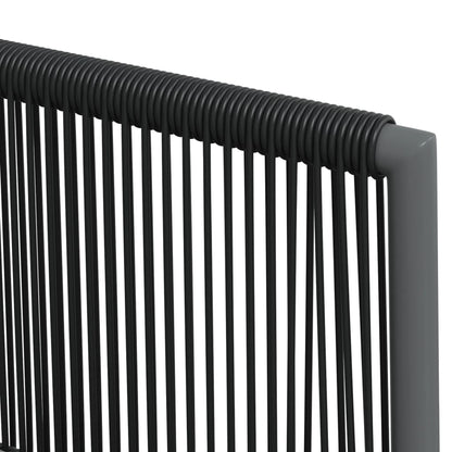 Spisebordssæt Til Haven 9 Dele M. Hynder Polyrattan + Stål Sort