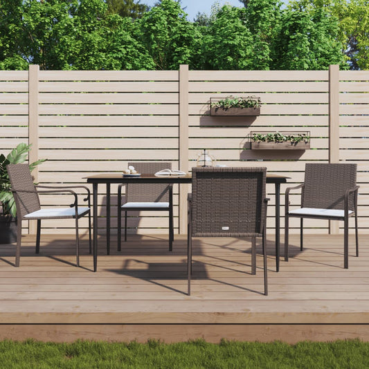Havestole Med Hynder 4 Stk. 56X59X84 Cm Polyrattan