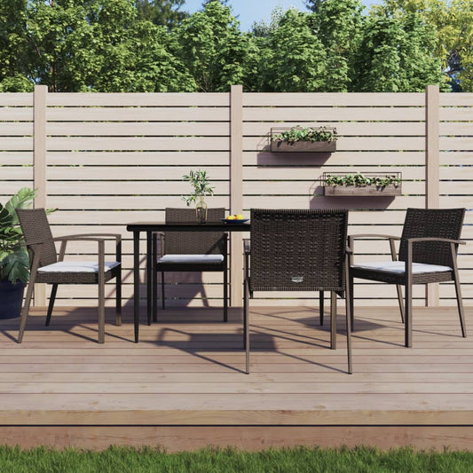 Havestole Med Hynder 4 Stk. 56,5X57X83 Cm Polyrattan