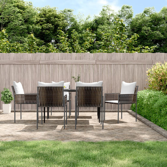 Havestole Med Hynder 6 Stk. 54X61X83 Cm Polyrattan