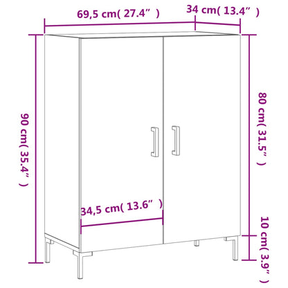 Skænk 69,5X34X90 Cm Konstrueret Træ