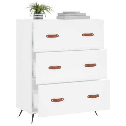 Kommode 69,5x34x90 Cm Konstrueret Træ - Billede 4