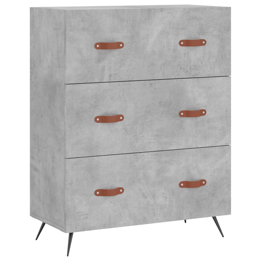 Kommode 69,5x34x90 Cm Konstrueret Træ - Billede 2