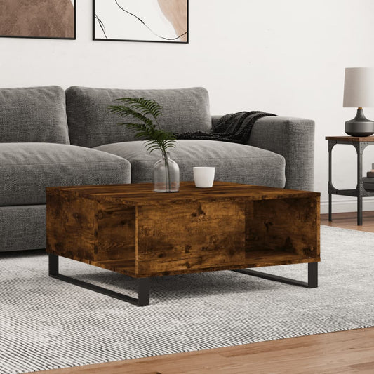 Sofabord 80X80X36,5 Cm Konstrueret Træ Etræsfarve