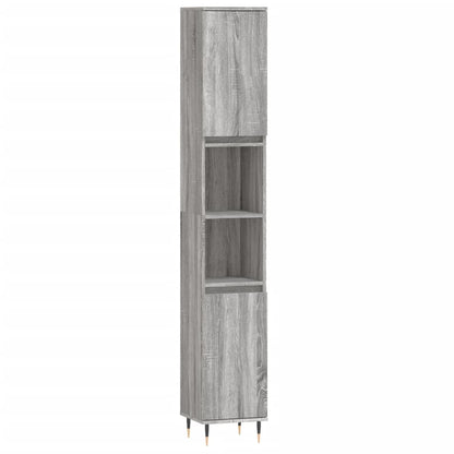 Badeværelsesskab 30x30x190 Cm Konstrueret Træ - Billede 2