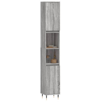 Badeværelsesskab 30x30x190 Cm Konstrueret Træ - Billede 3