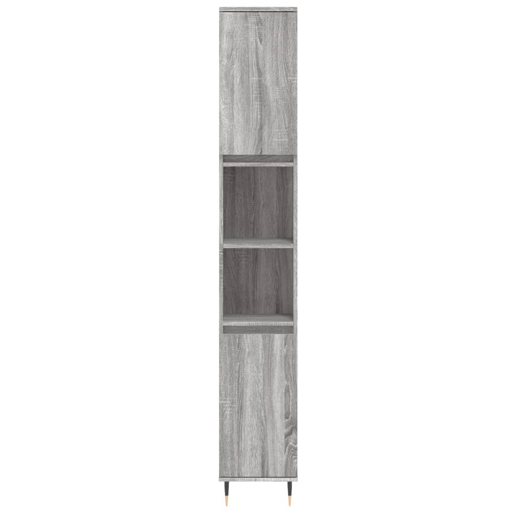 Badeværelsesskab 30x30x190 Cm Konstrueret Træ - Billede 5