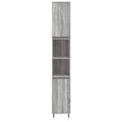 Badeværelsesskab 30x30x190 Cm Konstrueret Træ - Billede 5