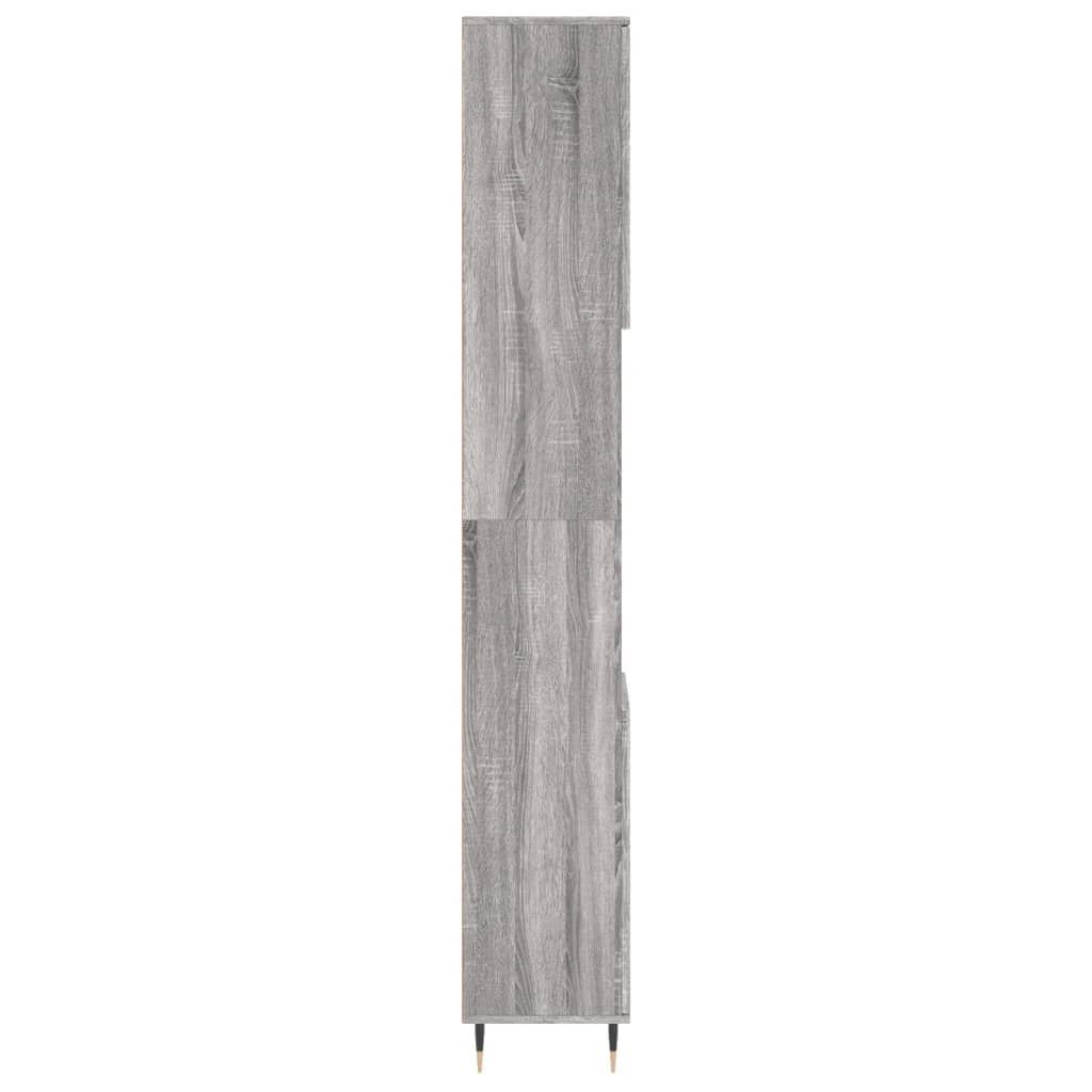 Badeværelsesskab 30x30x190 Cm Konstrueret Træ - Billede 7