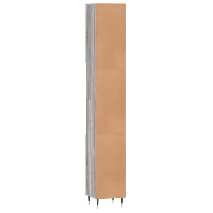Badeværelsesskab 30x30x190 Cm Konstrueret Træ - Billede 8