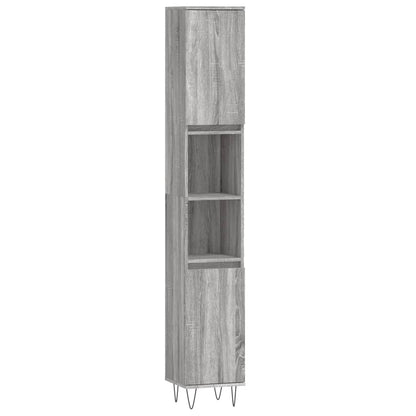 Badeværelsesskab 30x30x190 Cm Konstrueret Træ - Billede 2