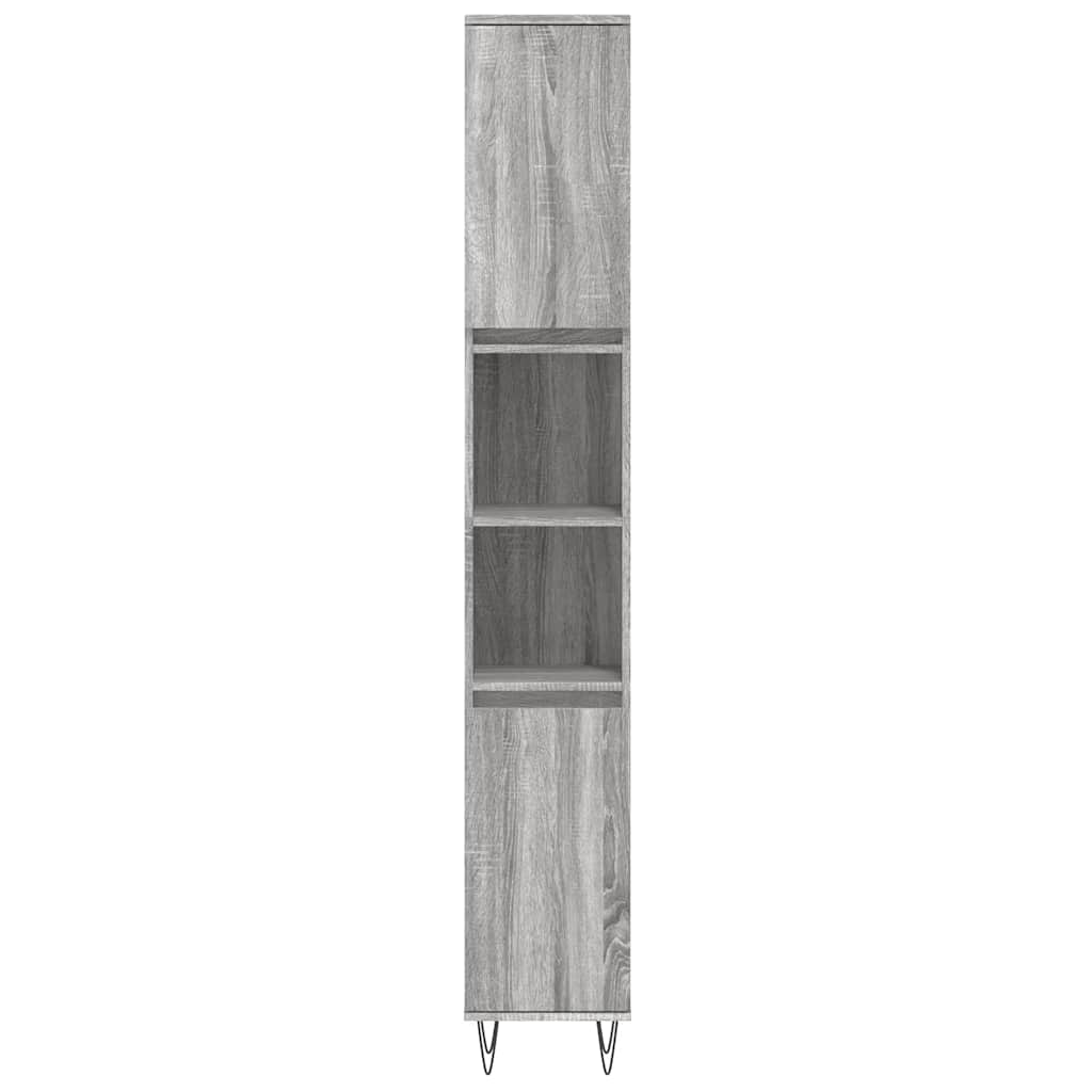 Badeværelsesskab 30x30x190 Cm Konstrueret Træ - Billede 5