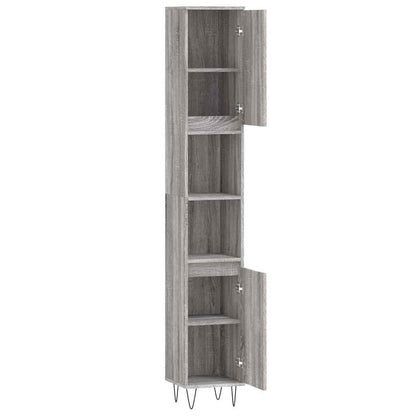 Badeværelsesskab 30x30x190 Cm Konstrueret Træ - Billede 6