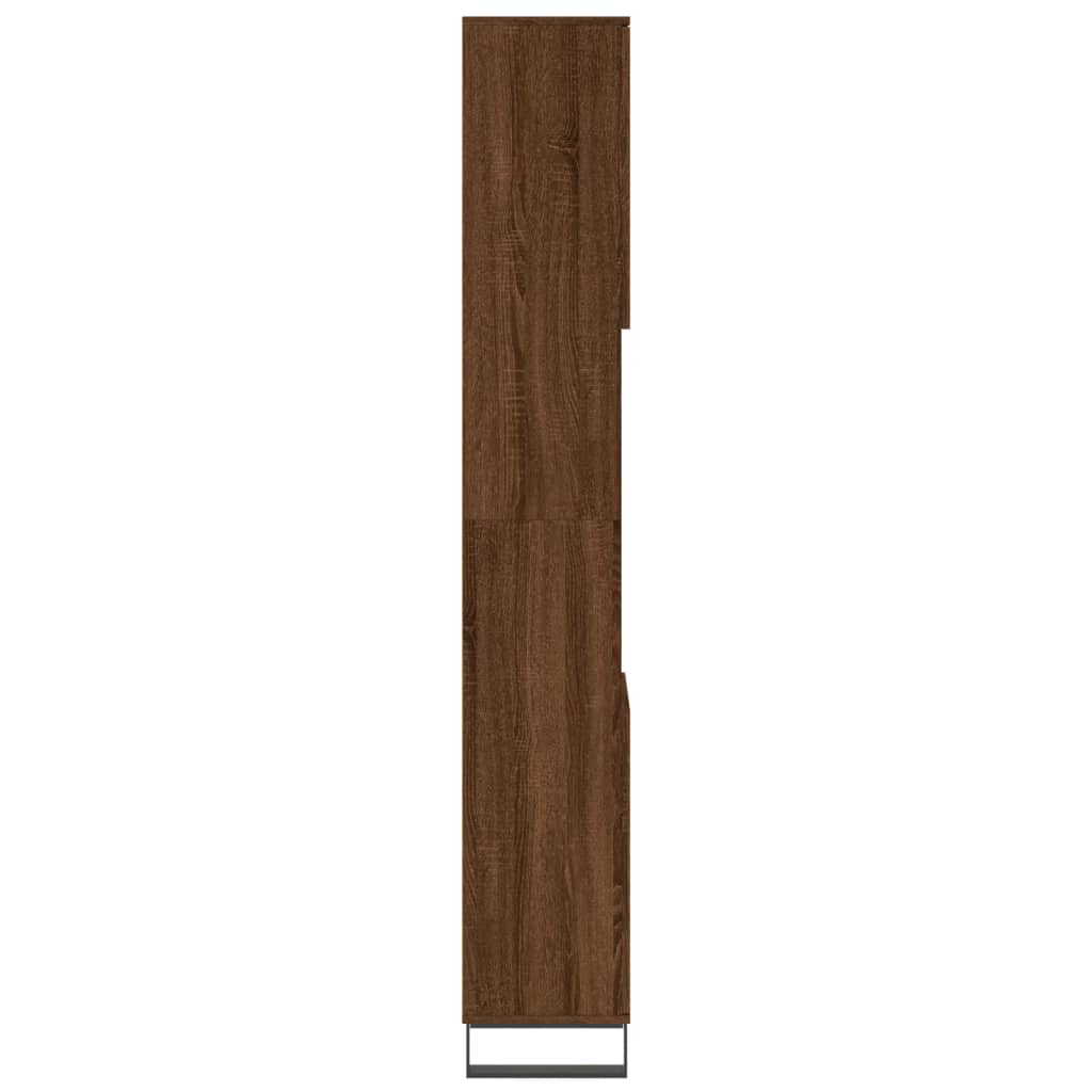 Badeværelsesskab 30X30X190 Cm Konstrueret Træ Etræsfarve