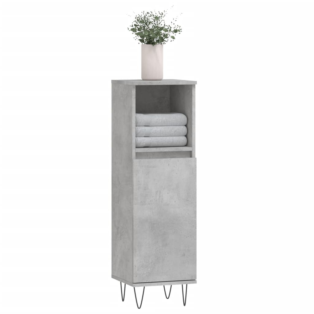 Badeværelsesskab 30x30x100 Cm Konstrueret Træ - Billede 3