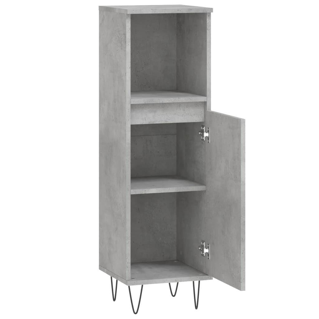 Badeværelsesskab 30x30x100 Cm Konstrueret Træ - Billede 6