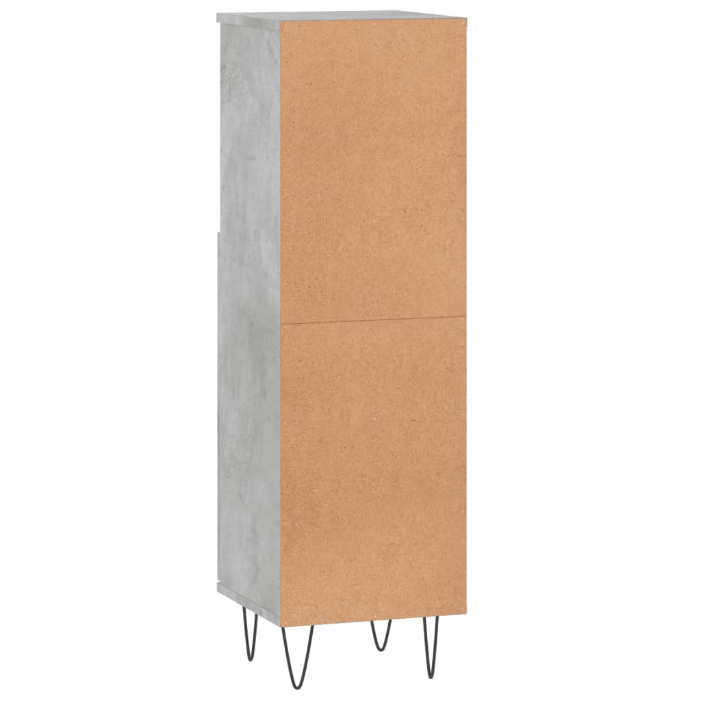 Badeværelsesskab 30x30x100 Cm Konstrueret Træ - Billede 8