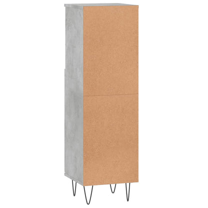 Badeværelsesskab 30x30x100 Cm Konstrueret Træ - Billede 8