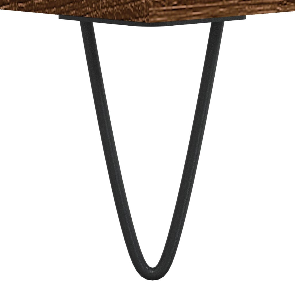 Badeværelsesskab 30x30x100 Cm Konstrueret Træ Egetræ - Billede 10