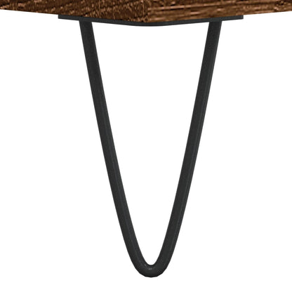 Badeværelsesskab 30x30x100 Cm Konstrueret Træ Egetræ - Billede 10