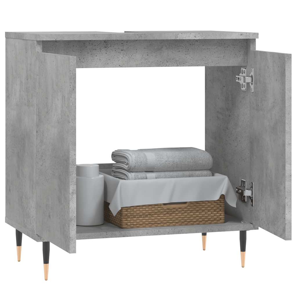 Badeværelsesskab 58x33x60 Cm Konstrueret Træ - Billede 3