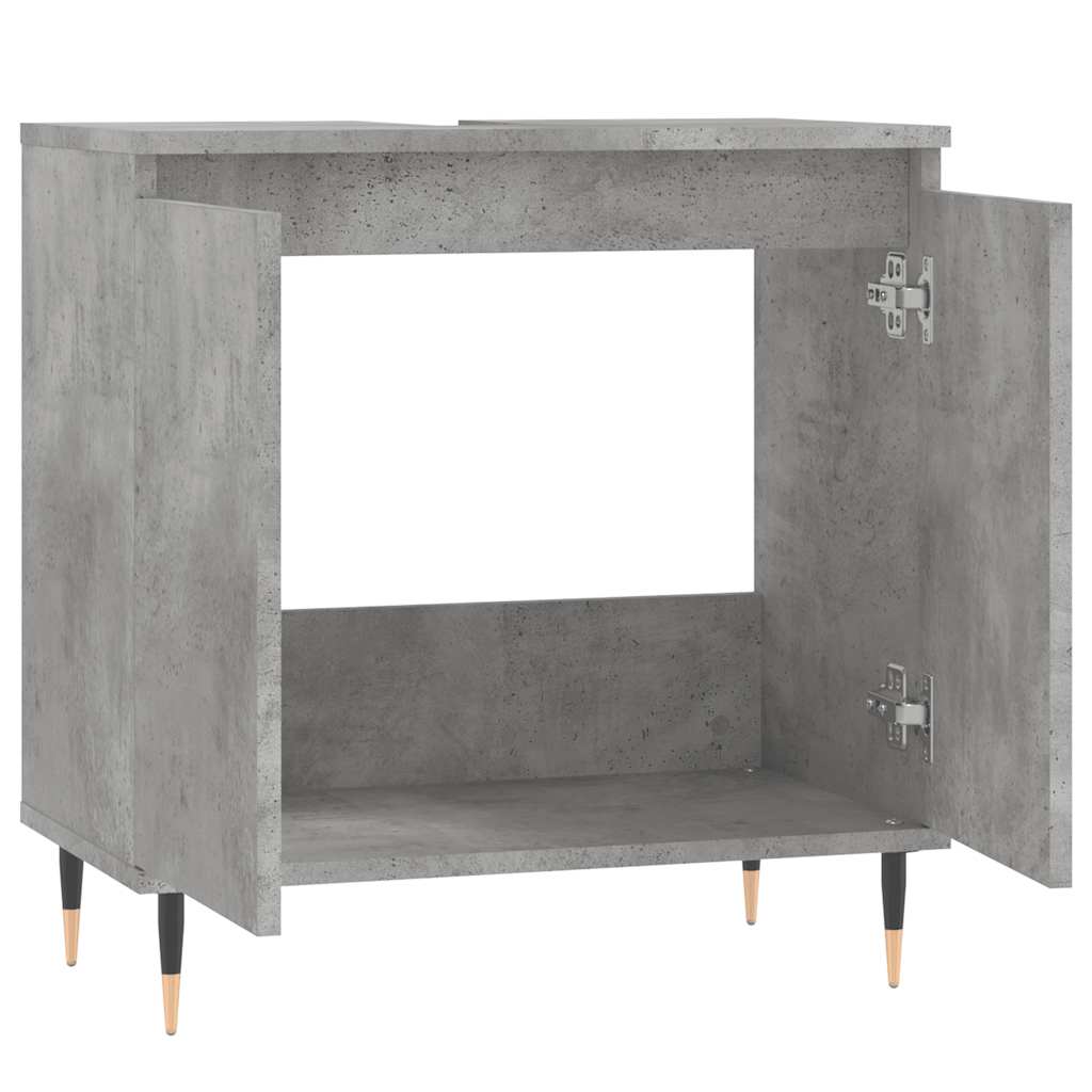 Badeværelsesskab 58x33x60 Cm Konstrueret Træ - Billede 5