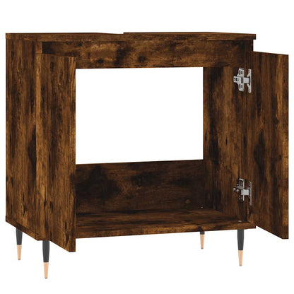 Badeværelsesskab 58X33X60 Cm Konstrueret Træ Etræsfarve