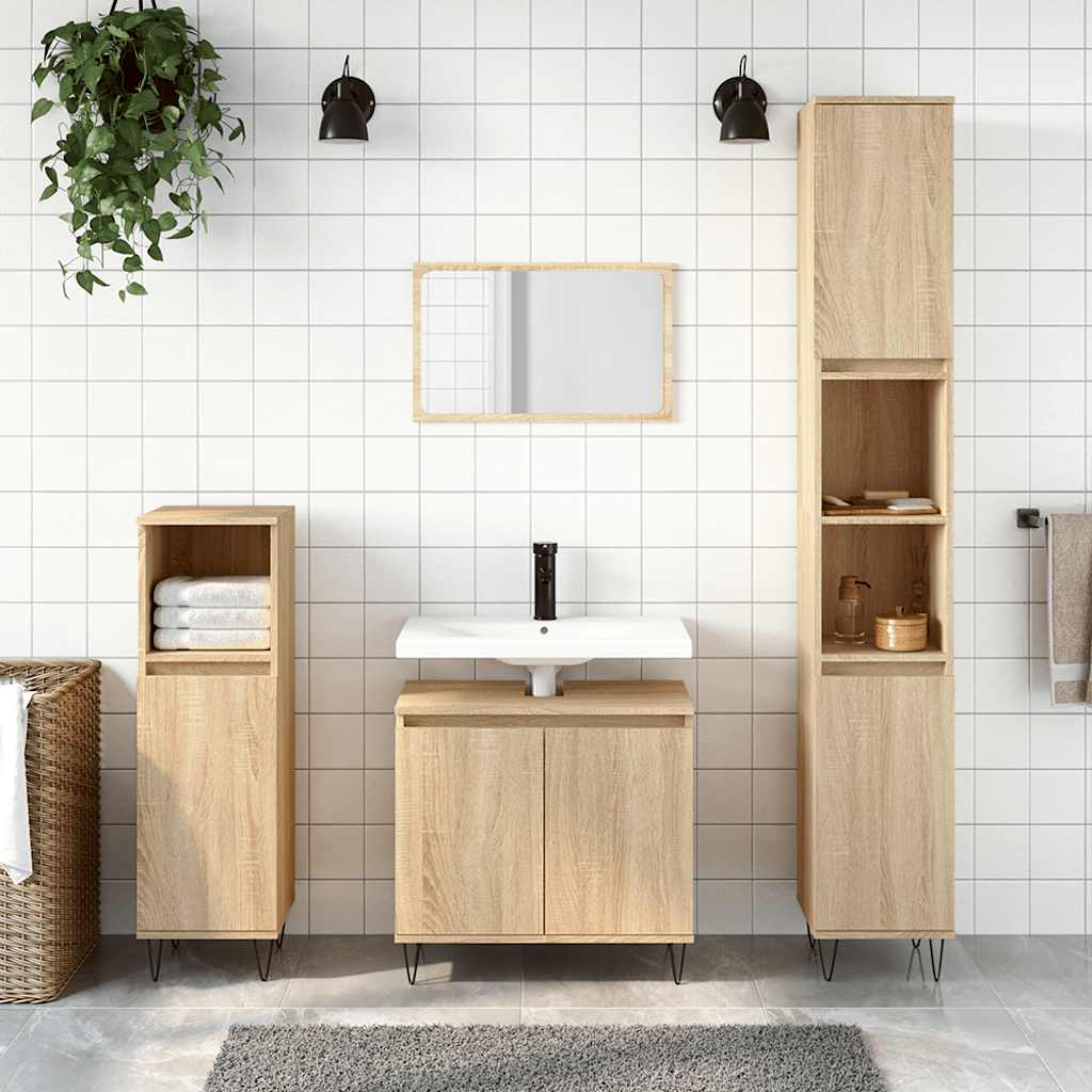 Badeværelsesskab 58x33x60 Cm Konstrueret Træ - Variant 831583