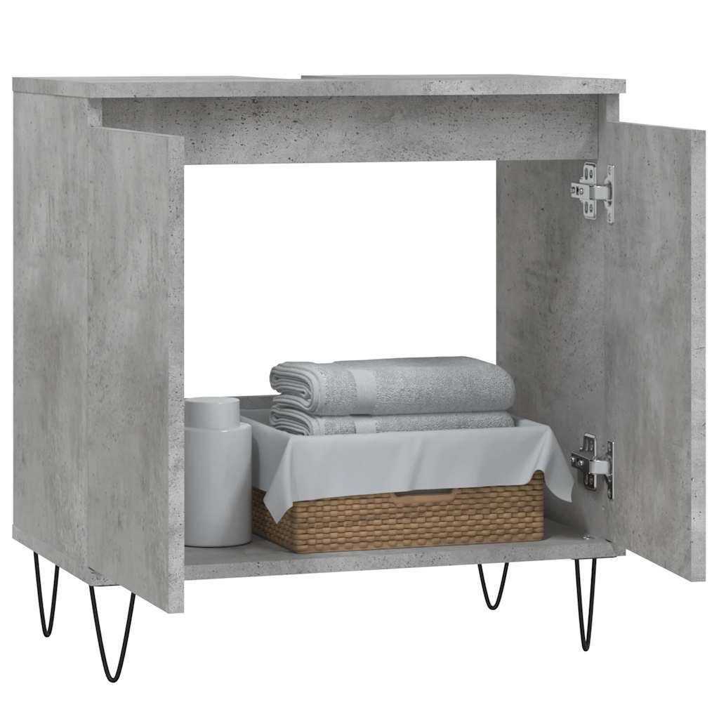 Badeværelsesskab 58x33x60 Cm Konstrueret Træ - Billede 3