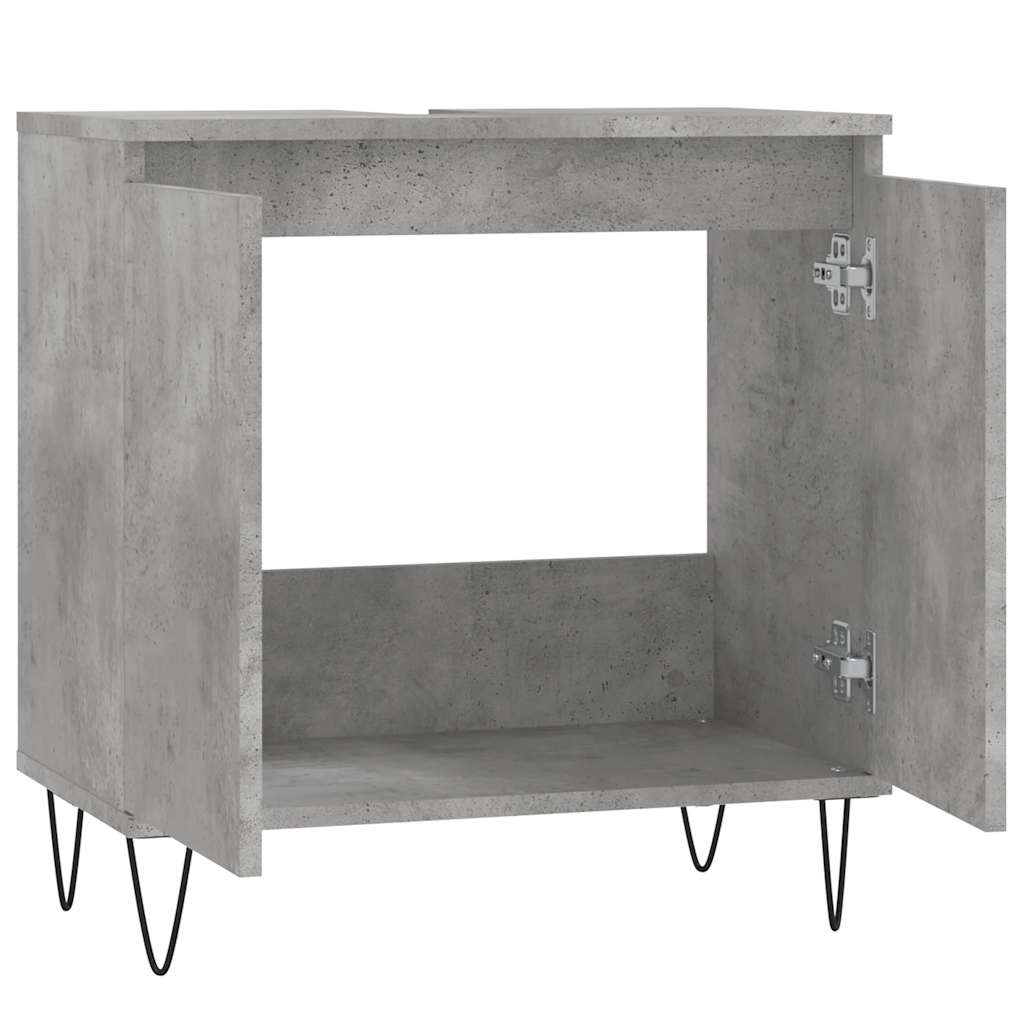 Badeværelsesskab 58x33x60 Cm Konstrueret Træ - Billede 5
