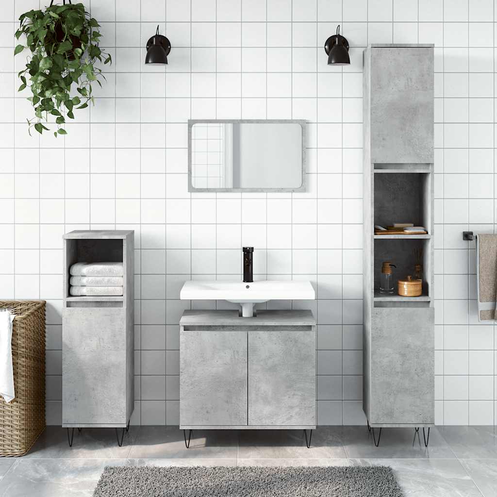 Badeværelsesskab 58x33x60 Cm Konstrueret Træ - Hovedbillede