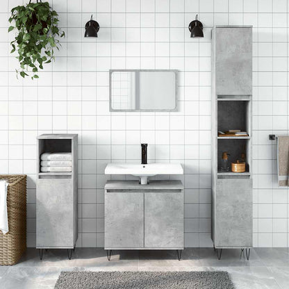 Badeværelsesskab 58x33x60 Cm Konstrueret Træ - Hovedbillede