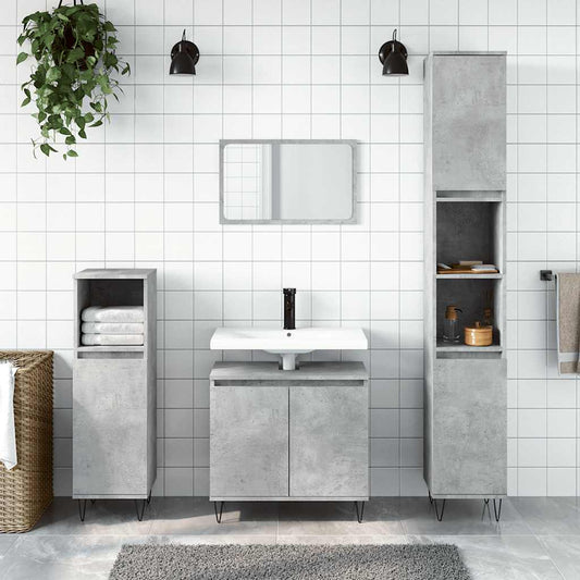 Badeværelsesskab 58x33x60 Cm Konstrueret Træ - Hovedbillede