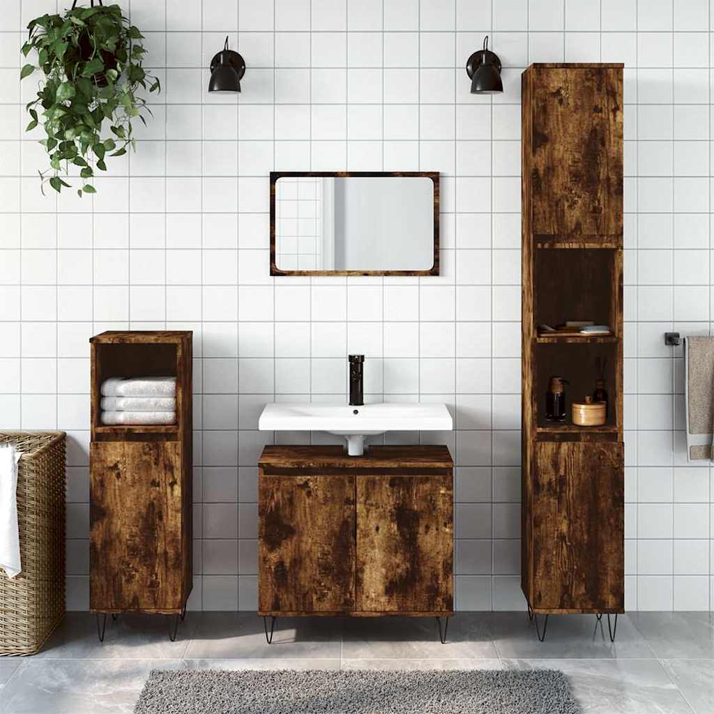Badeværelsesskab 58x33x60 Cm Konstrueret Træ - Variant 831585