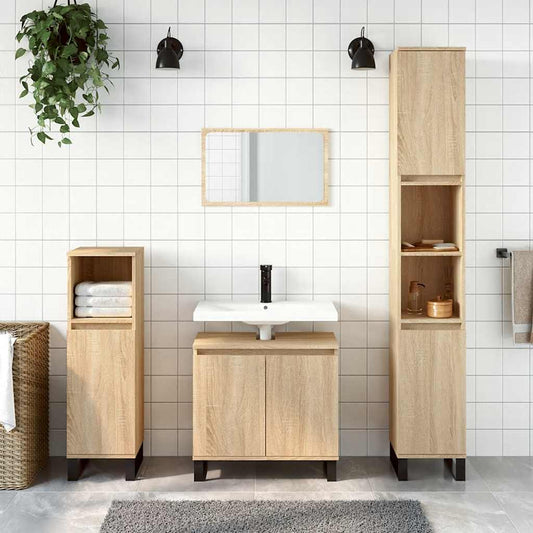 Badeværelsesskab 58X33X60 Cm Konstrueret Træ