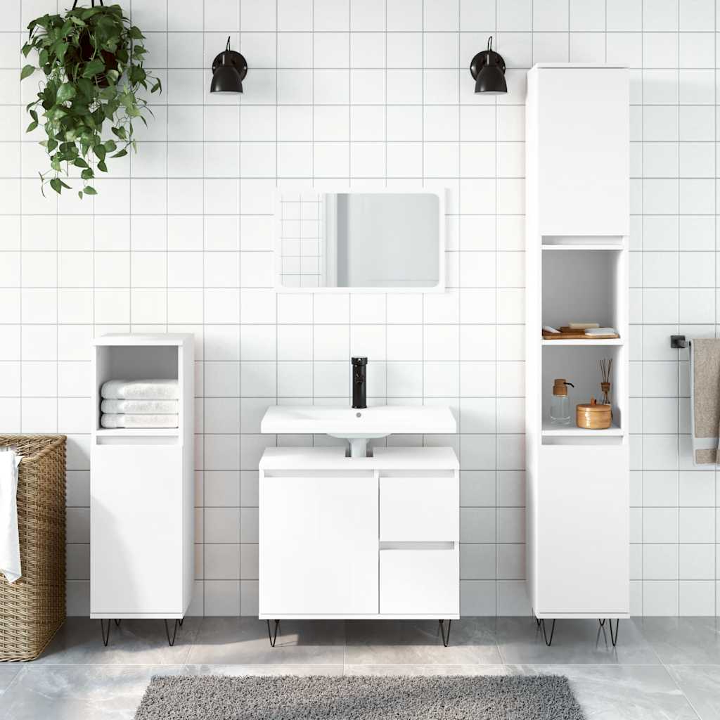 Badeværelsesskab 65x33x60 Cm Konstrueret Træ - Variant 831604