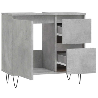 Badeværelsesskab 65x33x60 Cm Konstrueret Træ - Billede 4