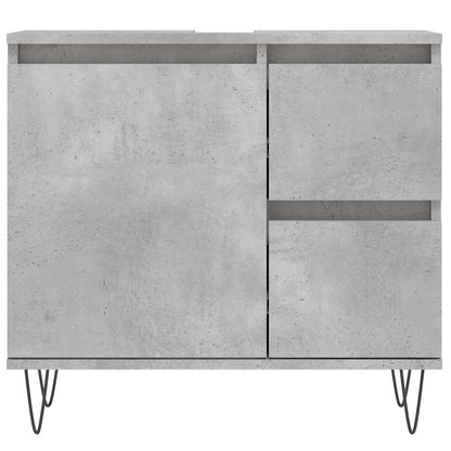 Badeværelsesskab 65x33x60 Cm Konstrueret Træ - Billede 5