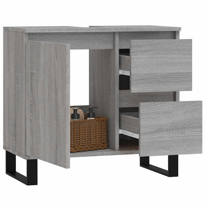 Badeværelsesskab 65x33x60 Cm Konstrueret Træ - Billede 3
