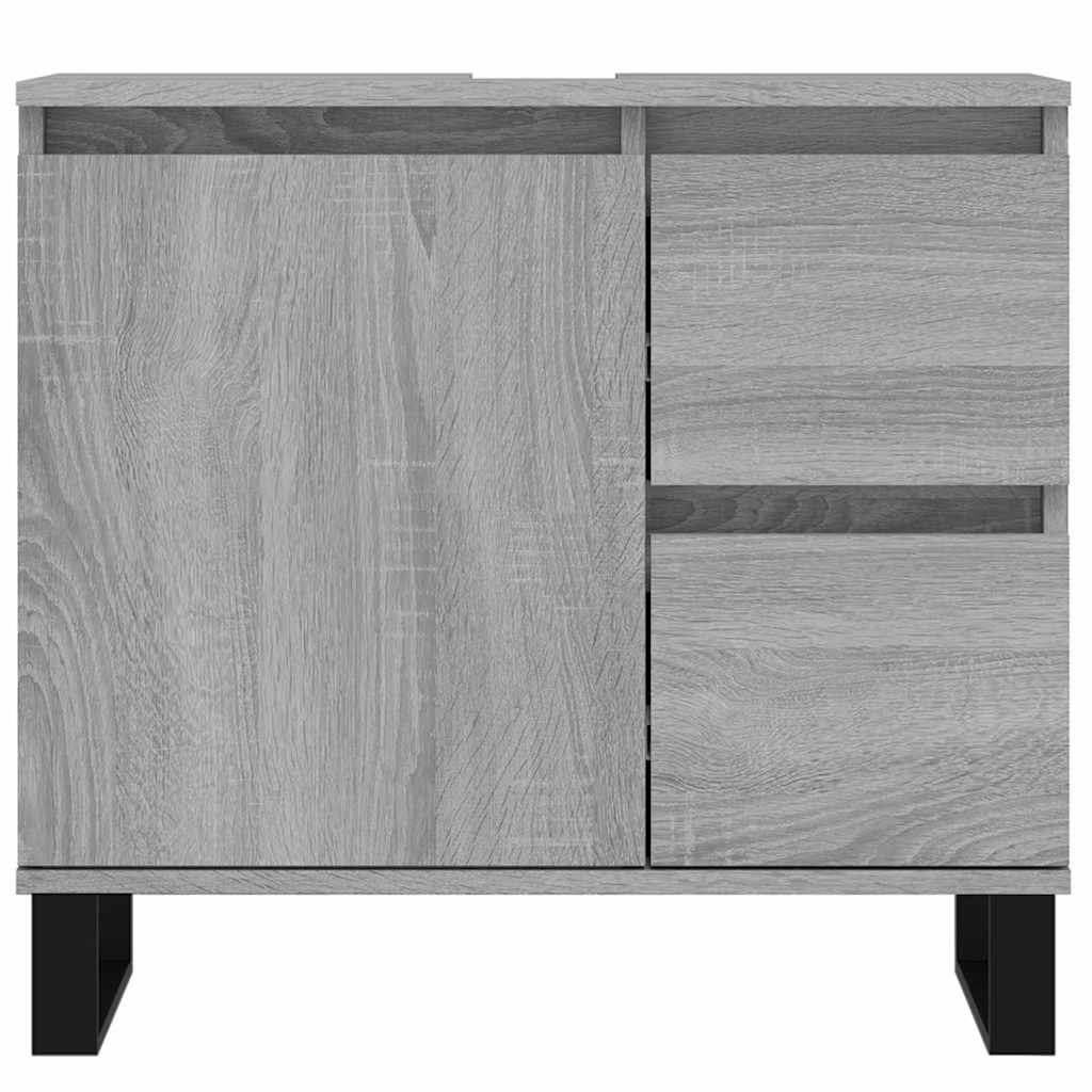 Badeværelsesskab 65x33x60 Cm Konstrueret Træ - Billede 4