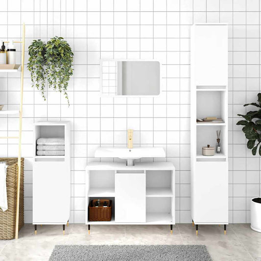 Badeværelsesskab 80X33X60 Cm Konstrueret Træ