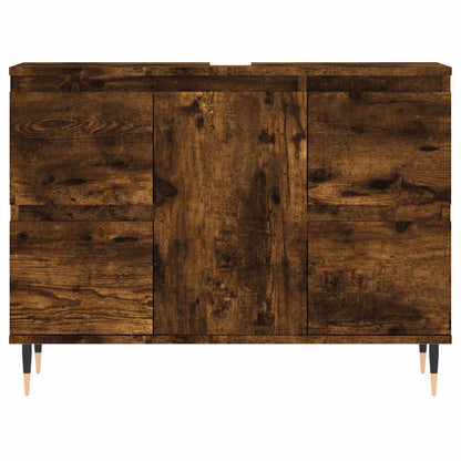 Badeværelsesskab 80x33x60 Cm Konstrueret Træ - Billede 5