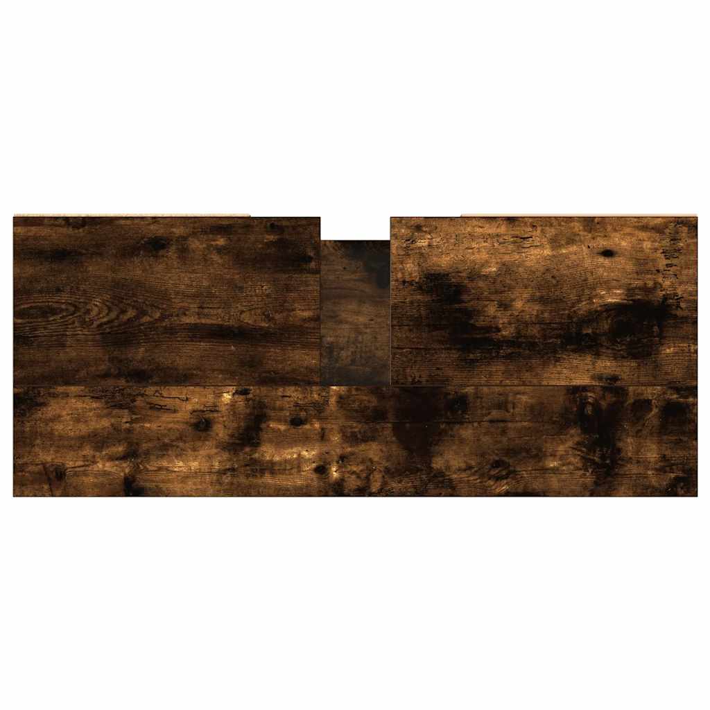 Badeværelsesskab 80x33x60 Cm Konstrueret Træ - Billede 8