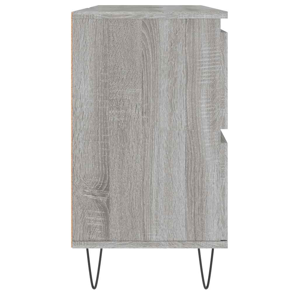 Badeværelsesskab 80x33x60 Cm Konstrueret Træ - Billede 6