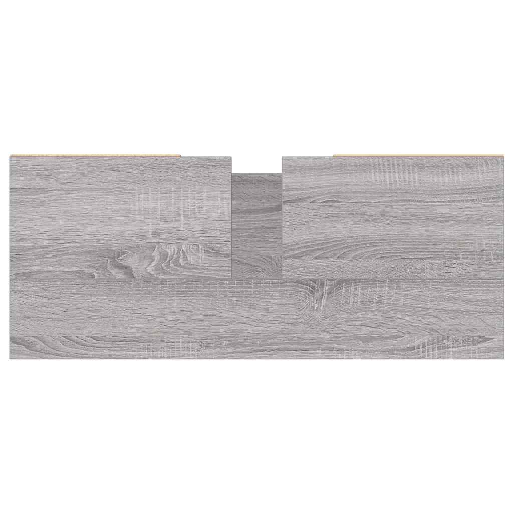 Badeværelsesskab 80x33x60 Cm Konstrueret Træ - Billede 8