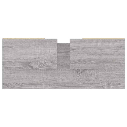 Badeværelsesskab 80x33x60 Cm Konstrueret Træ - Billede 8
