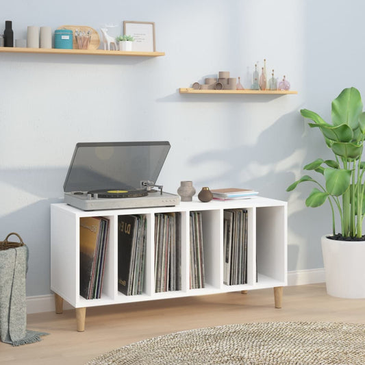 Vinylskab 100X38X48 Cm Konstrueret Træ Hvid