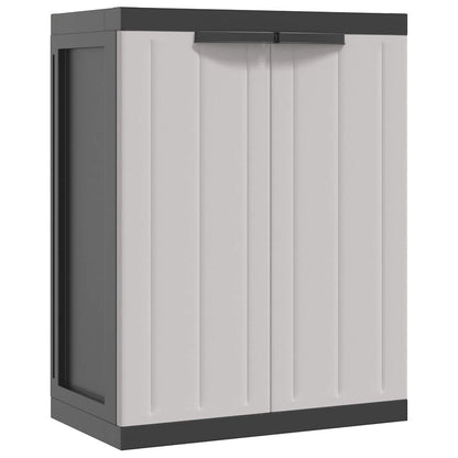 Haveskab 65x37x85/165 Cm Pp Grå Og Sort - Billede 2