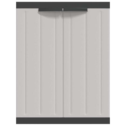 Haveskab 65x37x85/165 Cm Pp Grå Og Sort - Billede 5