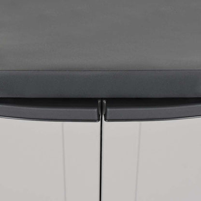 Haveskab 65x37x85/165 Cm Pp Grå Og Sort - Billede 10